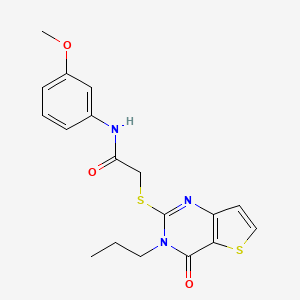 N-(3-methoxyphenyl)-2-[(4-oxo-3-propyl-3,4-dihydrothieno[3,2-d]pyrimidin-2-yl)sulfanyl]acetamide