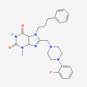 8-{[4-(2-fluorophenyl)piperazin-1-yl]methyl}-3-methyl-7-(3-phenylpropyl)-2,3,6,7-tetrahydro-1H-purine-2,6-dione