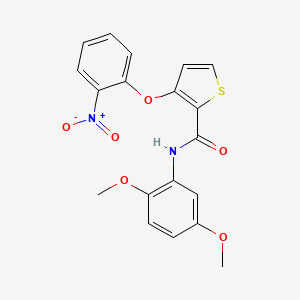 N-(2,5-dimethoxyphenyl)-3-(2-nitrophenoxy)thiophene-2-carboxamide