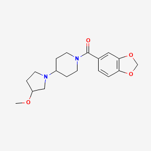 Benzo[d][1,3]dioxol-5-yl(4-(3-methoxypyrrolidin-1-yl)piperidin-1-yl)methanone