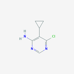 molecular formula C7H8ClN3 B2428231 6-Chloro-5-cyclopropylpyrimidin-4-amine CAS No. 1174007-83-0