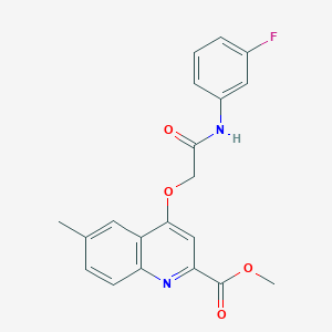 Methyl 4-(2-((3-fluorophenyl)amino)-2-oxoethoxy)-6-methylquinoline-2-carboxylate