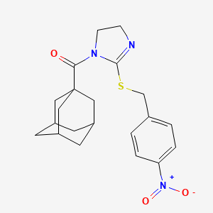 1-Adamantyl-[2-[(4-nitrophenyl)methylsulfanyl]-4,5-dihydroimidazol-1-yl]methanone