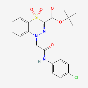 tert-butyl 1-{2-[(4-chlorophenyl)amino]-2-oxoethyl}-1H-4,1,2-benzothiadiazine-3-carboxylate 4,4-dioxide