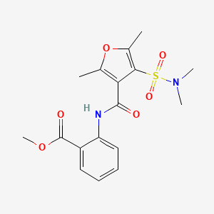 molecular formula C17H20N2O6S B2428266 methyl 2-[4-(dimethylsulfamoyl)-2,5-dimethylfuran-3-amido]benzoate CAS No. 1206989-31-2
