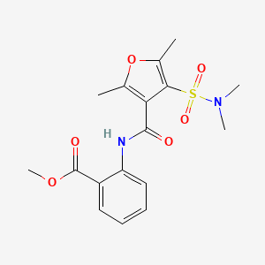 methyl 2-(4-(N,N-dimethylsulfamoyl)-2,5-dimethylfuran-3-carboxamido)benzoate