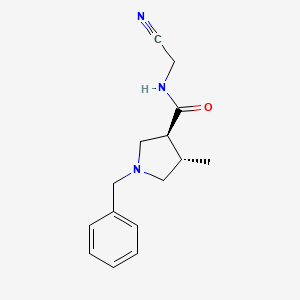 molecular formula C15H19N3O B2428274 (3S,4S)-1-Benzyl-N-(cyanomethyl)-4-methylpyrrolidine-3-carboxamide CAS No. 2223461-35-4