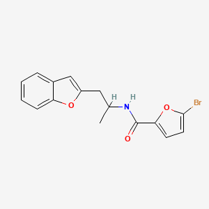 molecular formula C16H14BrNO3 B2428275 N-[1-(1-benzofuran-2-yl)propan-2-yl]-5-bromofuran-2-carboxamide CAS No. 2034210-43-8