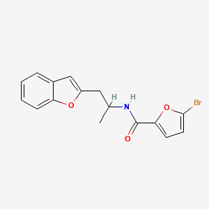 molecular formula C16H14BrNO3 B2428275 N-(1-(苯并呋喃-2-基)丙基)-5-溴呋喃-2-甲酰胺 CAS No. 2034210-43-8