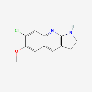 molecular formula C12H11ClN2O B2428277 7-chloro-6-methoxy-1H,2H,3H-pyrrolo[2,3-b]quinoline CAS No. 1266692-46-9