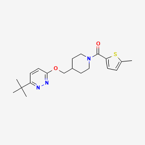 [4-[(6-Tert-butylpyridazin-3-yl)oxymethyl]piperidin-1-yl]-(5-methylthiophen-2-yl)methanone