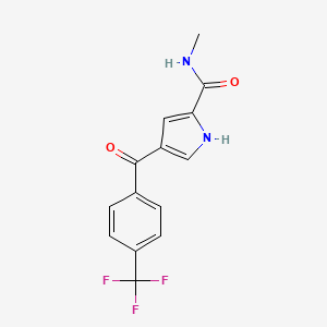 molecular formula C14H11F3N2O2 B2428279 N-methyl-4-[4-(trifluoromethyl)benzoyl]-1H-pyrrole-2-carboxamide CAS No. 241146-99-6