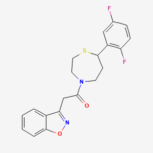 molecular formula C20H18F2N2O2S B2428280 2-(Benzo[d]isoxazol-3-yl)-1-(7-(2,5-difluorophenyl)-1,4-thiazepan-4-yl)ethanone CAS No. 1706091-92-0
