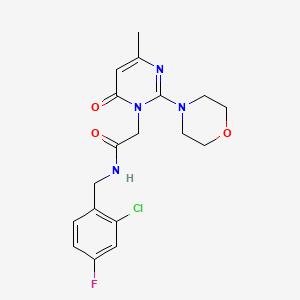 molecular formula C18H20ClFN4O3 B2428282 N-(2-chloro-4-fluorobenzyl)-2-(4-methyl-2-morpholin-4-yl-6-oxopyrimidin-1(6H)-yl)acetamide CAS No. 1251632-21-9