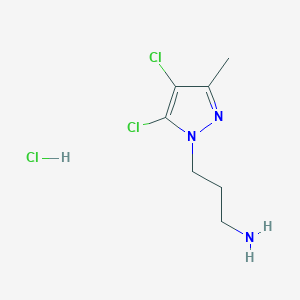 3-(4,5-Dichloro-3-methyl-1H-pyrazol-1-yl)propan-1-amine hydrochloride