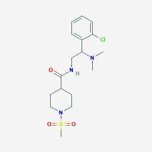 molecular formula C17H26ClN3O3S B2428284 N-[2-(2-chlorophenyl)-2-(dimethylamino)ethyl]-1-methanesulfonylpiperidine-4-carboxamide CAS No. 1209749-52-9
