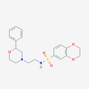 molecular formula C20H24N2O5S B2428287 N-[2-(2-phenylmorpholin-4-yl)ethyl]-2,3-dihydro-1,4-benzodioxine-6-sulfonamide CAS No. 953917-62-9