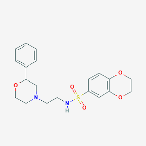 N-(2-(2-phenylmorpholino)ethyl)-2,3-dihydrobenzo[b][1,4]dioxine-6-sulfonamide