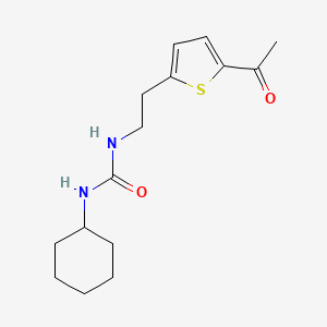 molecular formula C15H22N2O2S B2428290 1-(2-(5-Acetylthiophen-2-yl)ethyl)-3-cyclohexylurea CAS No. 2034272-80-3