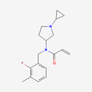 N-(1-Cyclopropylpyrrolidin-3-yl)-N-[(2-fluoro-3-methylphenyl)methyl]prop-2-enamide