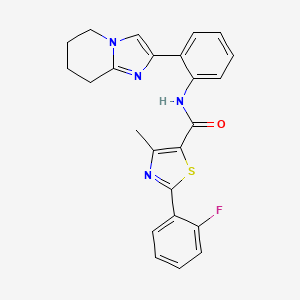 2-(2-fluorophenyl)-4-methyl-N-(2-(5,6,7,8-tetrahydroimidazo[1,2-a]pyridin-2-yl)phenyl)thiazole-5-carboxamide