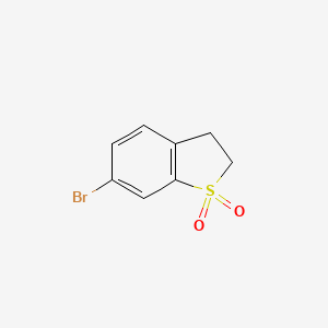 molecular formula C8H7BrO2S B2428309 6-Bromo-2,3-dihydrobenzo[b]thiophene 1,1-dioxide CAS No. 61942-64-1