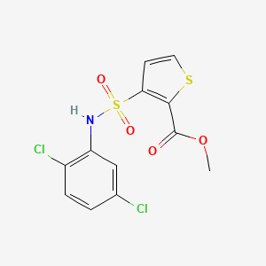 molecular formula C12H9Cl2NO4S2 B2428317 Methyl 3-[(2,5-dichlorophenyl)sulfamoyl]thiophene-2-carboxylate CAS No. 941978-84-3