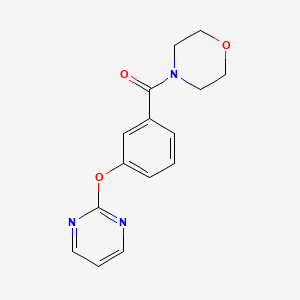 molecular formula C15H15N3O3 B2428368 4-[3-(pyrimidin-2-yloxy)benzoyl]morpholine CAS No. 1251564-37-0