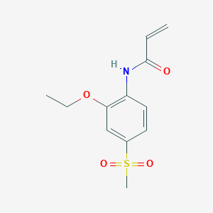 molecular formula C12H15NO4S B2428374 N-(2-Ethoxy-4-(methylsulfonyl)phenyl)acrylamide CAS No. 2361639-14-5