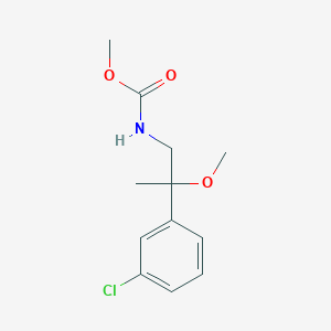 molecular formula C12H16ClNO3 B2428402 methyl N-[2-(3-chlorophenyl)-2-methoxypropyl]carbamate CAS No. 1795472-95-5