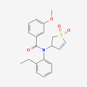 molecular formula C20H21NO4S B2428445 N-(1,1-dioxido-2,3-dihydrothiophen-3-yl)-N-(2-ethylphenyl)-3-methoxybenzamide CAS No. 863444-03-5