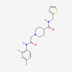 B2428468 1-(2-((2,4-dimethylphenyl)amino)-2-oxoethyl)-N-(thiophen-2-ylmethyl)piperidine-4-carboxamide CAS No. 941881-76-1