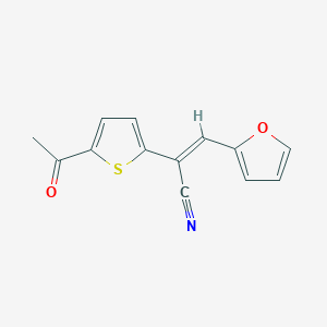 molecular formula C13H9NO2S B2428487 (2E)-2-(5-acetylthiophen-2-yl)-3-(furan-2-yl)prop-2-enenitrile CAS No. 478261-04-0