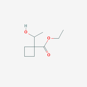 molecular formula C9H16O3 B2428501 Ethyl 1-(1-hydroxyethyl)cyclobutane-1-carboxylate CAS No. 2411221-72-0