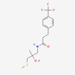 molecular formula C15H20F3NO2S B2428519 N-(2-hydroxy-2-methyl-3-(methylthio)propyl)-3-(4-(trifluoromethyl)phenyl)propanamide CAS No. 1798538-15-4
