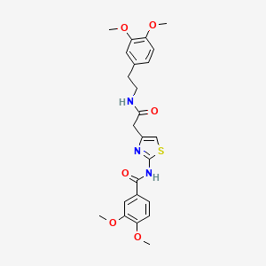 molecular formula C24H27N3O6S B2428530 N-[4-({[2-(3,4-dimethoxyphenyl)ethyl]carbamoyl}methyl)-1,3-thiazol-2-yl]-3,4-dimethoxybenzamide CAS No. 1005294-96-1