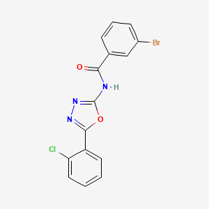molecular formula C15H9BrClN3O2 B2428533 3-bromo-N-[5-(2-chlorophenyl)-1,3,4-oxadiazol-2-yl]benzamide CAS No. 865249-33-8
