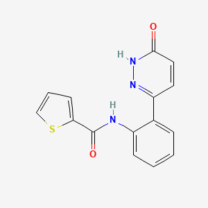 molecular formula C15H11N3O2S B2428541 N-(2-(6-oxo-1,6-dihydropyridazin-3-yl)phenyl)thiophene-2-carboxamide CAS No. 1428357-19-0