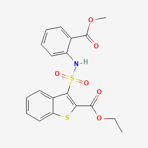 B2428548 Ethyl 3-{[2-(methoxycarbonyl)phenyl]sulfamoyl}-1-benzothiophene-2-carboxylate CAS No. 932354-80-8