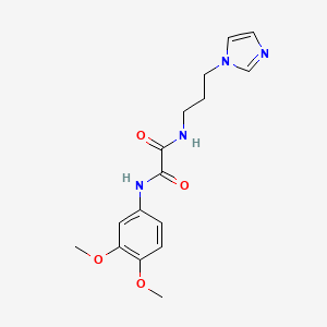 molecular formula C16H20N4O4 B2428575 N'-(3,4-dimethoxyphenyl)-N-[3-(1H-imidazol-1-yl)propyl]ethanediamide CAS No. 899749-01-0