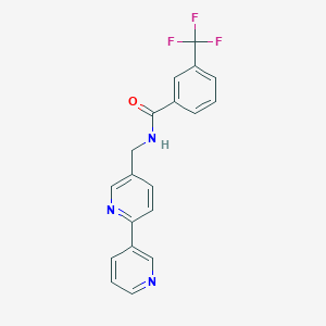 molecular formula C19H14F3N3O B2428599 N-([2,3'-bipyridin]-5-ylmethyl)-3-(trifluoromethyl)benzamide CAS No. 2034400-72-9