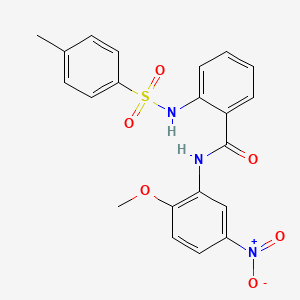 molecular formula C21H19N3O6S B2428602 N-(2-METHOXY-5-NITROPHENYL)-2-(4-METHYLBENZENESULFONAMIDO)BENZAMIDE CAS No. 330190-19-7
