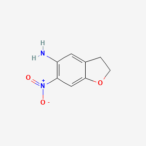molecular formula C8H8N2O3 B2428623 6-Nitro-2,3-dihydrobenzofuran-5-amine CAS No. 84594-78-5