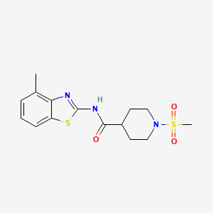 N-(4-methylbenzo[d]thiazol-2-yl)-1-(methylsulfonyl)piperidine-4-carboxamide