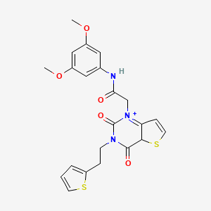 molecular formula C22H21N3O5S2 B2428628 N-(3,5-dimethoxyphenyl)-2-{2,4-dioxo-3-[2-(thiophen-2-yl)ethyl]-1H,2H,3H,4H-thieno[3,2-d]pyrimidin-1-yl}acetamide CAS No. 1260935-39-4