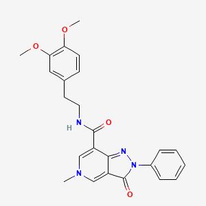 N-(3,4-dimethoxyphenethyl)-5-methyl-3-oxo-2-phenyl-3,5-dihydro-2H-pyrazolo[4,3-c]pyridine-7-carboxamide