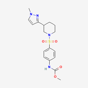 methyl (4-((3-(1-methyl-1H-pyrazol-3-yl)piperidin-1-yl)sulfonyl)phenyl)carbamate