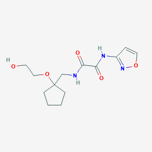 molecular formula C13H19N3O5 B2428638 N1-((1-(2-hydroxyethoxy)cyclopentyl)methyl)-N2-(isoxazol-3-yl)oxalamide CAS No. 2185590-43-4