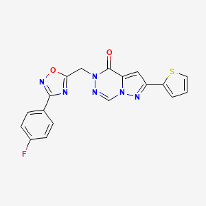 1-((3-(4-Fluorophenyl)-1,2,4-oxadiazol-5-yl)methyl)-8-(thiophen-2-yl)pyrazolo[1,5-d][1,2,4]triazinone