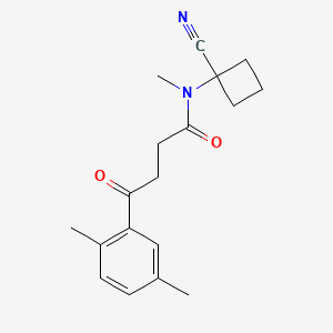 molecular formula C18H22N2O2 B2428645 N-(1-cyanocyclobutyl)-4-(2,5-dimethylphenyl)-N-methyl-4-oxobutanamide CAS No. 1311893-97-6